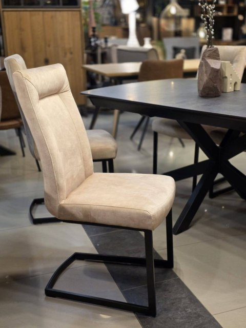 [od ręki] Rozkładany Stół Jadalniany PAVALON 170-230 cm - Blat HPL Primo Laminato Antracyt - Centralna Noga Designerska