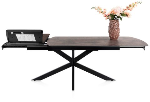 [od ręki] Rozkładany Stół Jadalniany PAVALON 170-230 cm - Blat HPL Primo Laminato Roest (Rdza) - Centralna Noga