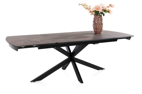 [od ręki] Rozkładany Stół Jadalniany PAVALON 170-230 cm - Blat HPL Primo Laminato Roest (Rdza) - Centralna Noga