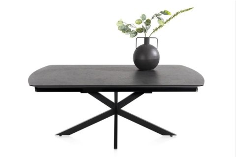 [od ręki] Rozkładany Stół Jadalniany PAVALON 200-278 cm - Blat HPL Primo Laminato Antracyt - Centralna Noga Designerska