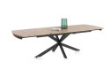 [od ręki] Rozkładany Stół Jadalniany PAVALON 200-278 cm - Blat HPL Primo Laminato Barnwood - Centralna Noga Designerska