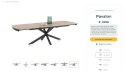 [od ręki] Rozkładany Stół Jadalniany PAVALON 200-278 cm - Blat HPL Primo Laminato Barnwood - Centralna Noga Designerska