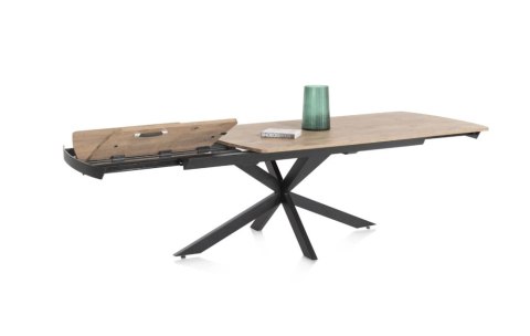 [od ręki] Rozkładany Stół Jadalniany PAVALON 200-278 cm - Blat HPL Primo Laminato Barnwood - Centralna Noga Designerska