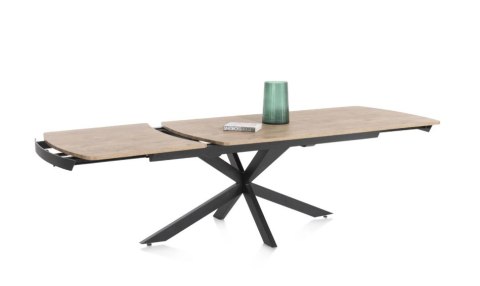 [od ręki] Rozkładany Stół Jadalniany PAVALON 200-278 cm - Blat HPL Primo Laminato Barnwood - Centralna Noga Designerska