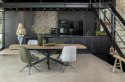 [od ręki] Rozkładany Stół Jadalniany PAVALON 200-278 cm - Blat HPL Primo Laminato Barnwood - Centralna Noga Designerska