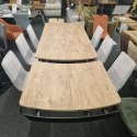 [od ręki] Rozkładany Stół Jadalniany PAVALON 200-278 cm - Blat HPL Primo Laminato Barnwood - Centralna Noga Designerska