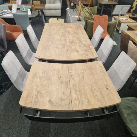 [od ręki] Rozkładany Stół Jadalniany PAVALON 200-278 cm - Blat HPL Primo Laminato Barnwood - Centralna Noga Designerska