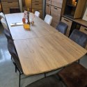 [od ręki] Rozkładany Stół Jadalniany PAVALON 200-278 cm - Blat HPL Primo Laminato Natural - Centralna Noga Designerska