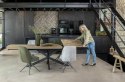 [od ręki] Rozkładany Stół Jadalniany PAVALON 200-278 cm - Blat HPL Primo Laminato Natural - Centralna Noga Designerska