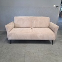 [od ręki] Sofa Dwuosobowa VENTO 180 cm – Sprężyny Kieszeniowe – Jasnobeżowa Tkanina Strukturalna – Czarne Metalowe Nóżki