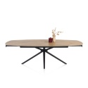 [fabrycznie nowy] Rozkładany Stół Ceramiczny LATTINA 170-250 cm – Blat Ceramic Oak Natural – Czarne Metalowe Nogi