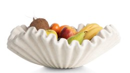 [na zamówienie] Designerska Misa Dekoracyjna BELLA Ø 51 cm - Kolor Cremefarben / Sand (Piaskowy Krem z Nakrapianą Strukturą)