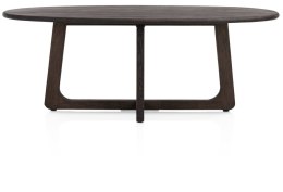 [na zamówienie] Ekskluzywny Stół Jadalniany ALMORA 210 cm - Blat z Litego Dębu Basalt - Unikalna Podstawa Modern Vintage