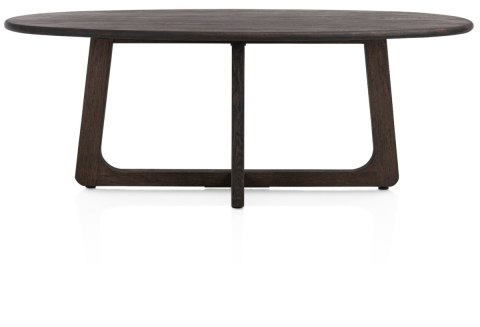 [na zamówienie] Ekskluzywny Stół Jadalniany ALMORA 210 cm - Blat z Litego Dębu Basalt - Unikalna Podstawa Modern Vintage