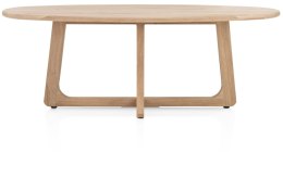 [na zamówienie] Ekskluzywny Stół Jadalniany ALMORA 210 cm - Blat z Litego Dębu Natural Sand - Unikalna Podstawa Modern Vintage