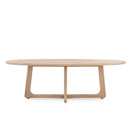 [na zamówienie] Ekskluzywny Stół Jadalniany ALMORA 240 cm - Blat z Litego Dębu Natural Sand - Podstawa Modern Vintage