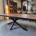 [na zamówienie] Rozkładany Stół Jadalniany PAVALON 200-278 cm - Blat HPL Primo Laminato Roest (Rdza) - Centralna Noga