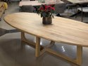 [na zamówienie] Stół Jadalniany Almora 270 cm - Lity Dąb Natural Sand (Lakier Platinum)
