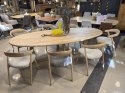 [na zamówienie] Stół Jadalniany Almora 270 cm - Lity Dąb Natural Sand (Lakier Platinum)