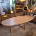 [na zamówienie] Stół Jadalniany Almora 270 cm - Lity Dąb Natural Sand (Lakier Platinum)