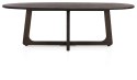 [na zamówienie]Ekskluzywny Stół Jadalniany ALMORA 240 cm - Blat z Litego Dębu Basalt - Podstawa Modern Vintage