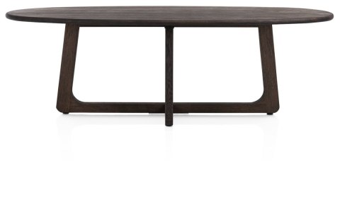 [na zamówienie]Ekskluzywny Stół Jadalniany ALMORA 240 cm - Blat z Litego Dębu Basalt - Podstawa Modern Vintage
