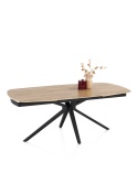 [fabrycznie nowy] Ekskluzywny Rozkładany Stół Ceramiczny LATTINA 200-300 cm – Blat Ceramic Oak Natural – Czarne Metalowe Nogi