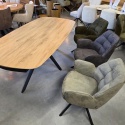 [fabrycznie nowy] Ekskluzywny Rozkładany Stół Ceramiczny LATTINA 200-300 cm – Blat Ceramic Oak Natural – Czarne Metalowe Nogi