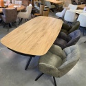 [fabrycznie nowy] Ekskluzywny Rozkładany Stół Ceramiczny LATTINA 200-300 cm – Blat Ceramic Oak Natural – Czarne Metalowe Nogi
