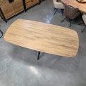 [fabrycznie nowy] Ekskluzywny Rozkładany Stół Ceramiczny LATTINA 200-300 cm – Blat Ceramic Oak Natural – Czarne Metalowe Nogi