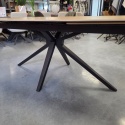 [fabrycznie nowy] Ekskluzywny Rozkładany Stół Ceramiczny LATTINA 200-300 cm – Blat Ceramic Oak Natural – Czarne Metalowe Nogi