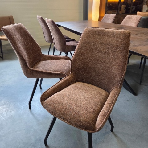 [od ręki] Krzesło jadalniane SCOTT - Tkanina szenilowa Enzo (Lava), Design Habufa (PRABAT20%)