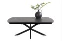 [defekt, od ręki] Rozkładany Stół Jadalniany PAVALON 200-278 cm - Blat HPL Primo Laminato Antracyt - Centralna Noga Designerska