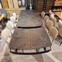 [defekt, od ręki] Rozkładany Stół Jadalniany PAVALON 200-278 cm - Blat HPL Primo Laminato Antracyt - Centralna Noga Designerska