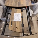 [od ręki] Rozkładany Stół Jadalniany PAVALON 200-278 cm - Blat HPL Primo Laminato Driftwood - Centralna Noga Designerska