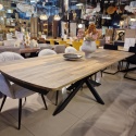 [od ręki] Rozkładany Stół Jadalniany PAVALON 200-278 cm - Blat HPL Primo Laminato Driftwood - Centralna Noga Designerska
