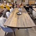 [od ręki] Rozkładany Stół Jadalniany PAVALON 200-278 cm - Blat HPL Primo Laminato Driftwood - Centralna Noga Designerska