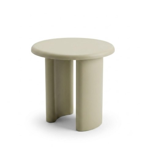Designerski Metalowy Stolik Pomocniczy PABLO Średnica 50 cm Matowy - Coco Maison