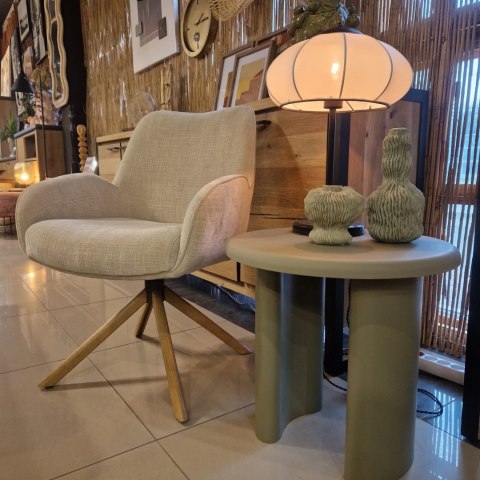 Designerski Metalowy Stolik Pomocniczy PABLO Średnica 50 cm Matowy - Coco Maison