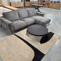 Sofa/ Narożnik z Szezlongiem PUGLIA 260 x 150 cm – Luksusowy Szenil Enzo Antracyt – Sprężyny Kieszeniowe