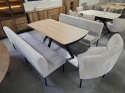 [od ręki] Ława Jadalniana / Narożnik Sofy Jadalnianej REVERSO – Tkanina Szenilowa Livigno Kiesel – Habufa