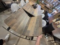 [od ręki] Rozkładany Stół Jadalniany PAVALON 200-278 cm - Blat HPL Primo Laminato Driftwood - Centralna Noga Designerska