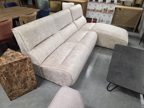[od ręki] Sofa modułowa Dublin 245 cm (Układ Szezlong+2), wysokie oparcie, sprężyny kieszeniowe