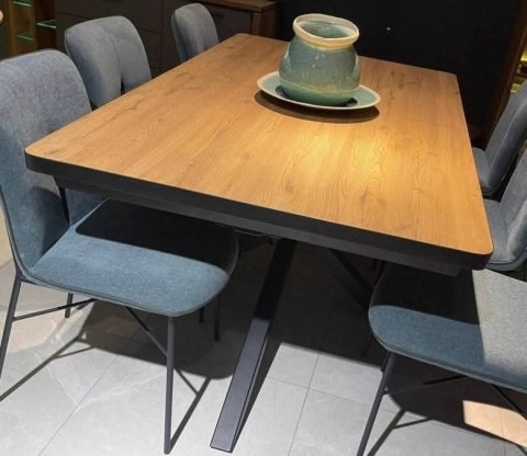 Stół H&H Avalox/ Avalon 160 + 50 x 98 cm vintage oak centralna noga
