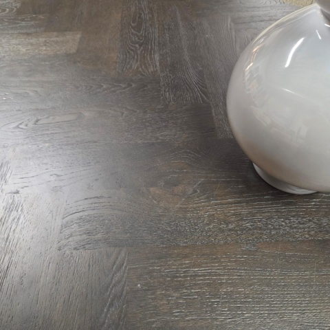 [defekt] Stół METALUXE Wzór Jodełka 240x110 cm – Blat Antracyt – Centralna Noga Pająk – Henders & Hazel / Habufa