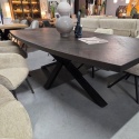 [defekt] Stół METALUXE Wzór Jodełka 240x110 cm – Blat Antracyt – Centralna Noga Pająk – Henders & Hazel / Habufa
