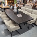 [defekt] Stół METALUXE Wzór Jodełka 240x110 cm – Blat Antracyt – Centralna Noga Pająk – Henders & Hazel / Habufa