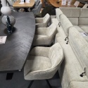 [defekt] Stół METALUXE Wzór Jodełka 240x110 cm – Blat Antracyt – Centralna Noga Pająk – Henders & Hazel / Habufa
