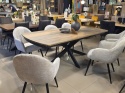 [na zamówienie] Rozkładany Stół Jadalniany PAVALON 200-278 cm - Blat HPL Primo Laminato Driftwood - Centralna Noga Designerska