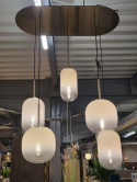 Lampa Wisząca MILKY 5-punktowa, Szklane Kule z Gradientem, Złota - Coco Maison (53223-WIT)